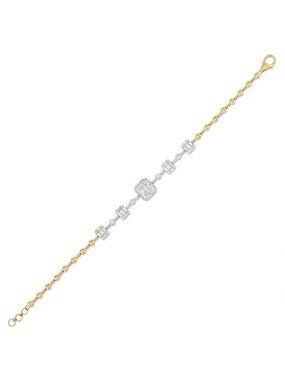 Peridot Shine 14K (or 18k upon request) Yellow Gold Diamond Tennis Bracelet